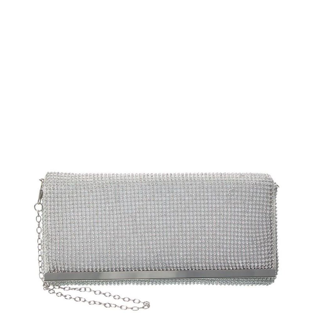 Rene Ruiz Crossbody Envelope Clutch, Silver